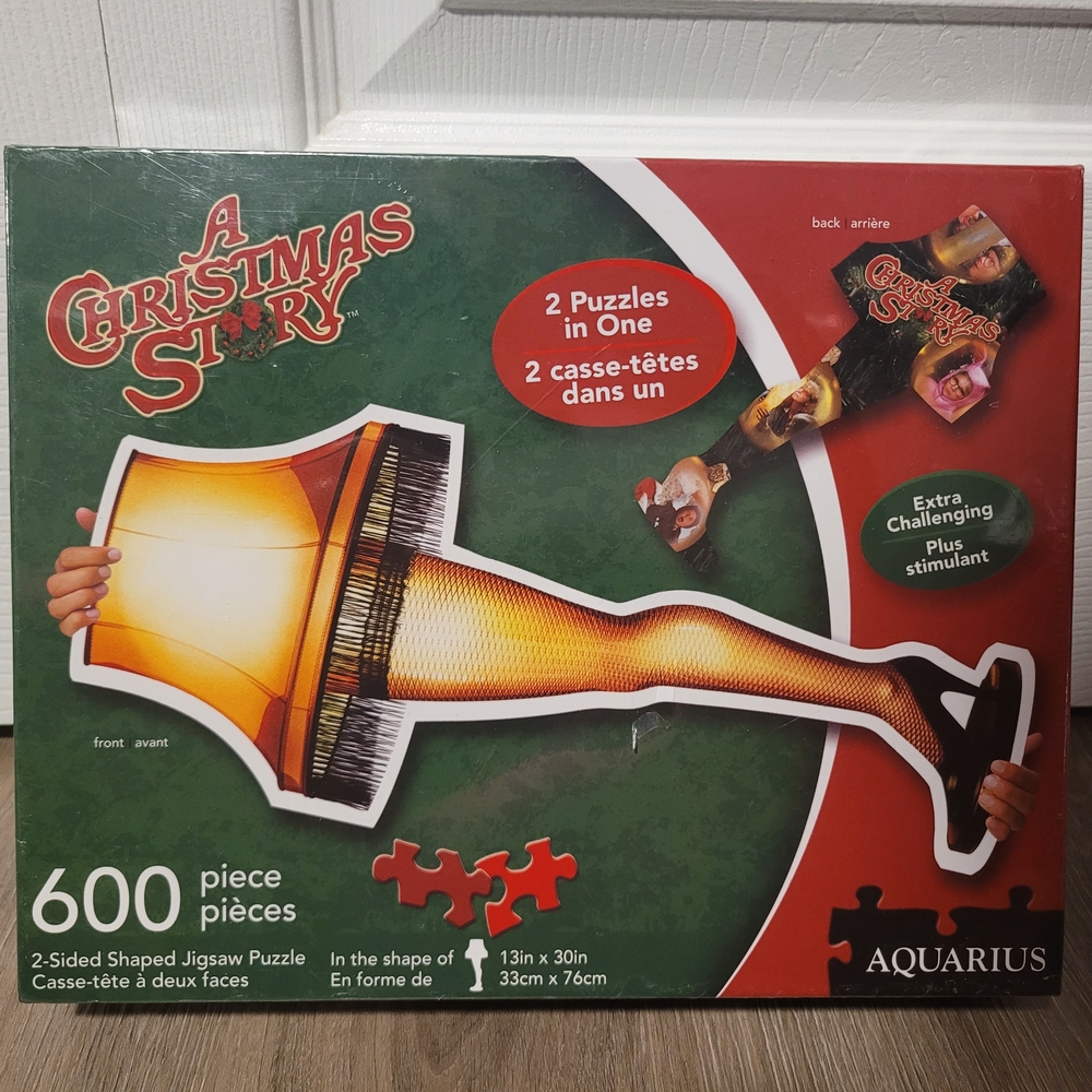 Aquarius A Christmas Story 2-Sided Jigsaw Puzzle - Yellow and Black